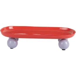 Plateau oval en métal Double Funky Large