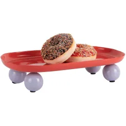 Plateau oval en métal Double Funky Large