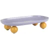 Plateau oval en métal Double Funky Large
