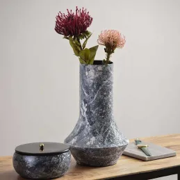 Vase en métal Mosaic Marble