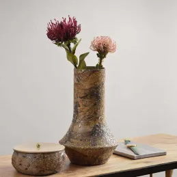 Vase en métal Mosaic Marble