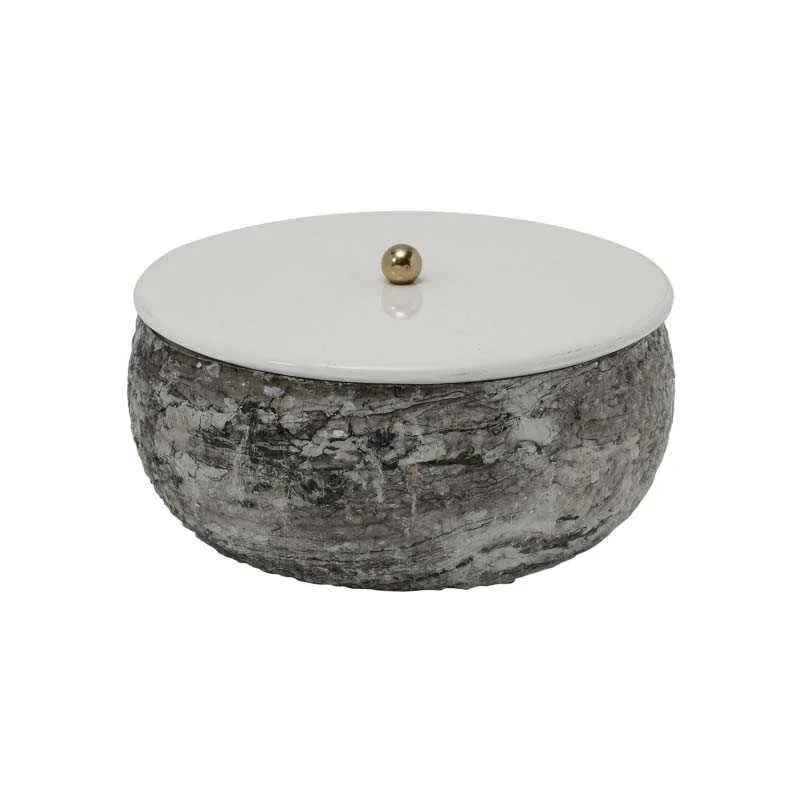 Boîte de rangement en métal Mosaic Marble