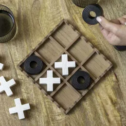 Jeu de morpion en MDF Tic Tac