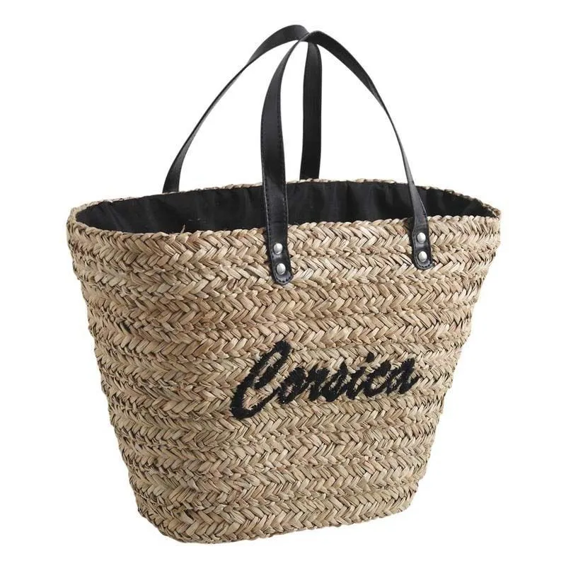 Sac cabas Corsica en jonc de mer