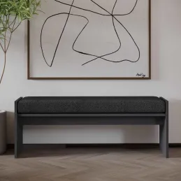 Banc en aggloméré avec coussin Pearl