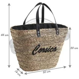 Sac cabas Corsica en jonc de mer