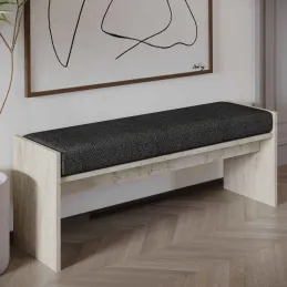 Banc en aggloméré avec coussin Pearl