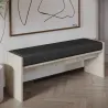Banc en aggloméré avec coussin Pearl