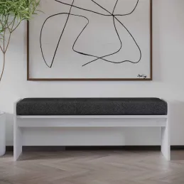 Banc en aggloméré avec coussin Pearl