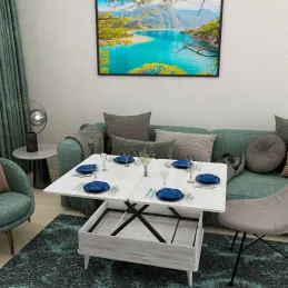 Table basse avec plateau modulable Dy Ada