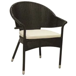 Fauteuil en polyrésine noir Lune