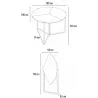 Table de repas ronde pliante Yaprak