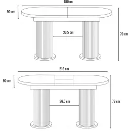 Table de repas extensible Gusto