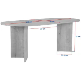 Table de repas en aggloméré Sabella