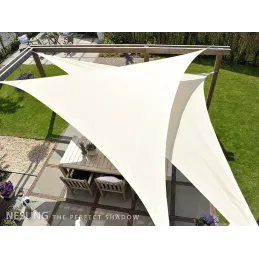 Voile d'ombrage triangulaire Coolfit crème porcelaine