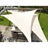Voile d'ombrage triangulaire Coolfit crème porcelaine