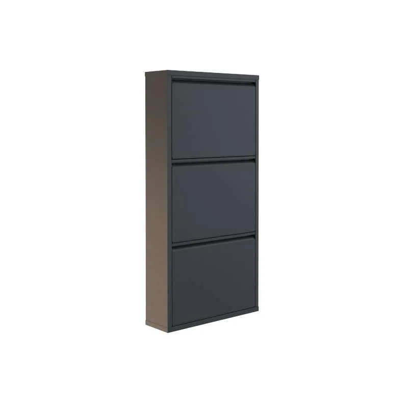Meuble à chaussures 3 portes en métal
