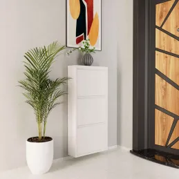 Meuble à chaussures 3 portes en métal