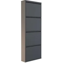 Meuble à chaussures 4 portes en métal
