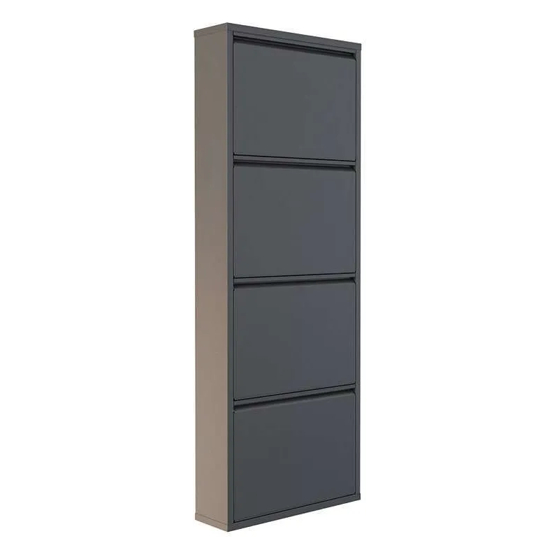 Meuble à chaussures 4 portes en métal