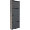 Meuble à chaussures 4 portes en métal