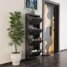 Meuble à chaussures 4 portes en métal