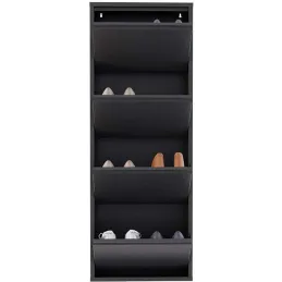 Meuble à chaussures 4 portes en métal