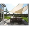 Voile d'ombrage triangulaire Coolfit crème porcelaine