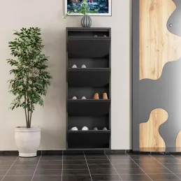 Meuble à chaussures 4 portes en métal