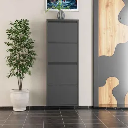 Meuble à chaussures 4 portes en métal