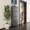 Meuble à chaussures 4 portes en métal