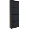 Meuble à chaussures 4 portes en métal