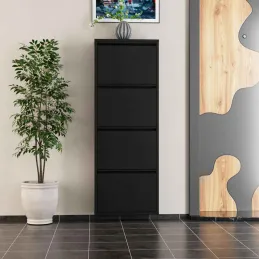 Meuble à chaussures 4 portes en métal