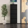 Meuble à chaussures 4 portes en métal
