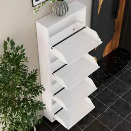Meuble à chaussures 4 portes en métal