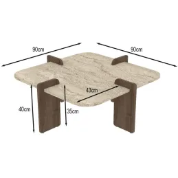 Table basse en aggloméré Poalla