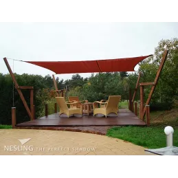 Voile d'ombrage carrée Coolfit terracotta