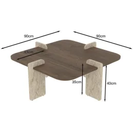 Table basse en aggloméré Poalla