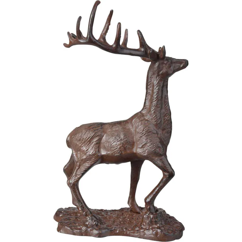 Cerf décoratif en fonte 20 x 13 x 32 cm