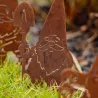 Nains de jardin en métal rouillé sur pic (Lot de 4)