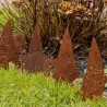 Nains de jardin en métal rouillé sur pic (Lot de 4)