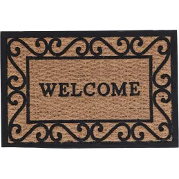 Paillasson caoutchouc et coco Welcome