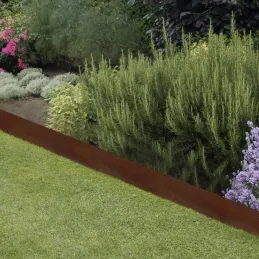 Bordure de jardin en acier effet rouillé