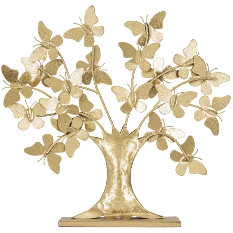 Arbre décorarif en métal avec papillons