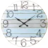 Horloge ronde en bois Marine