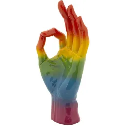 Statuette en polyrésine Rainbow hand