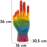Statuette en polyrésine Rainbow hand
