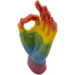 Statuette en polyrésine Rainbow hand