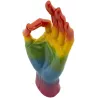 Statuette en polyrésine Rainbow hand
