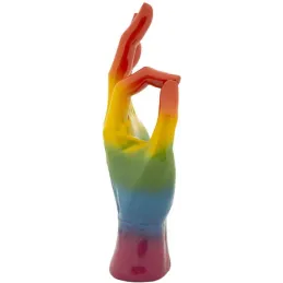 Statuette en polyrésine Rainbow hand